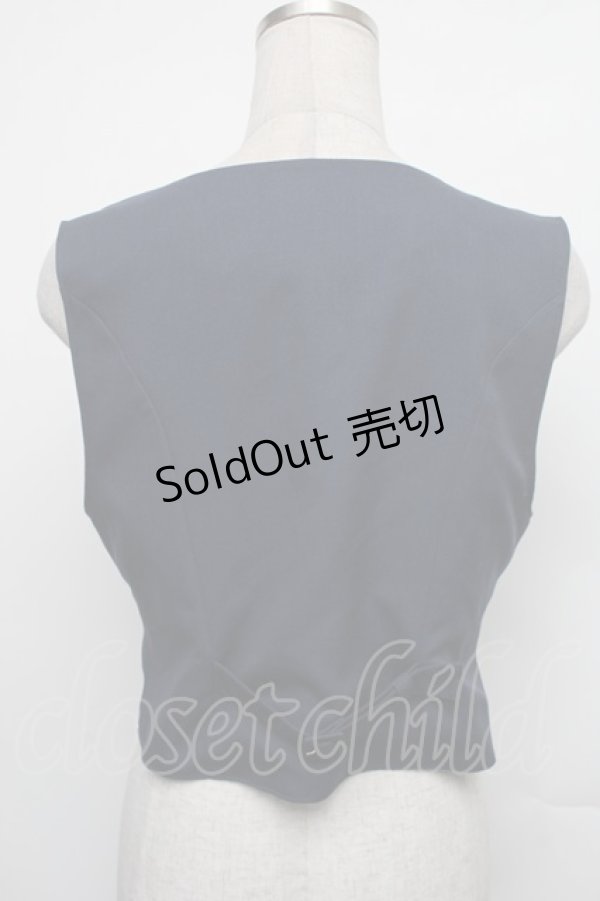 画像2: axes femme / クラシックショートベスト F ネイビー S-26-01-18-018-AX-TO-TE-ZS (2)