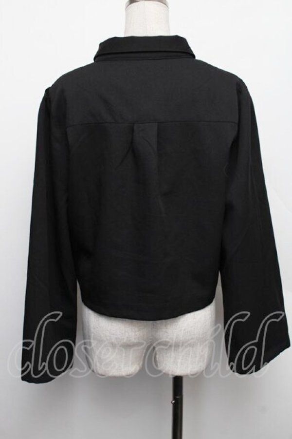 画像2: axes femme / Ｗ釦スリット袖ジップジャケット F 黒 S-26-01-18-020-AX-TO-TE-ZS (2)