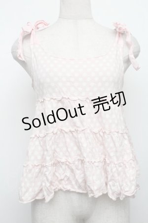 画像: Emily Temple cute / ドットキャミソール  ピンク S-26-01-18-002-ET-TO-AS-ZS
