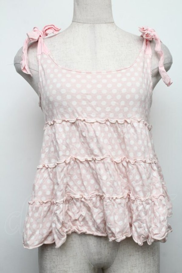 画像1: Emily Temple cute / ドットキャミソール  ピンク S-26-01-18-002-ET-TO-AS-ZS (1)