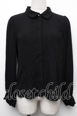 画像: axes femme / ネクタイ付きブラウス  黒 S-26-01-18-021-AX-BL-AS-ZS