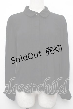 画像: axes femme / ネクタイ付きブラウス  黒 S-26-01-18-021-AX-BL-AS-ZS