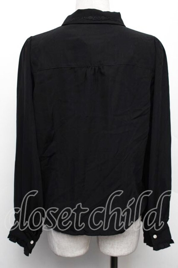 画像2: axes femme / ネクタイ付きブラウス  黒 S-26-01-18-021-AX-BL-AS-ZS (2)