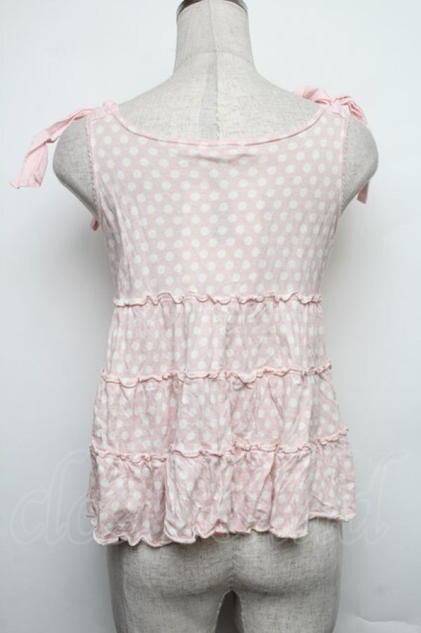 画像2: Emily Temple cute / ドットキャミソール  ピンク S-26-01-18-002-ET-TO-AS-ZS (2)