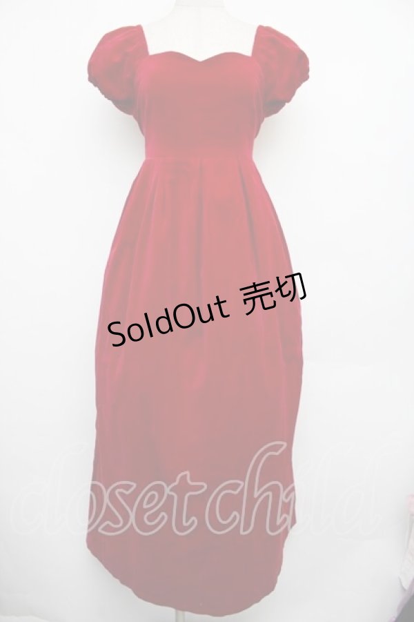 画像1: Victorian maiden / 別珍エンパイアドレス  赤 S-26-01-18-026-CL-OP-HR-ZS (1)