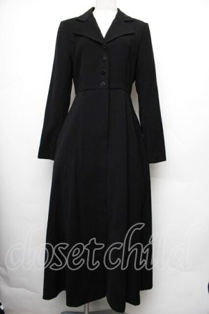 画像: Moi-meme-Moitie / レースアップコートワンピース（2001年）  黒 S-26-01-18-034-MO-CO-HR-ZS