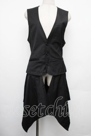 画像: BPN FOR MEN / フラップ付きベスト  黒 S-26-01-18-036-GO-TO-AS-ZS