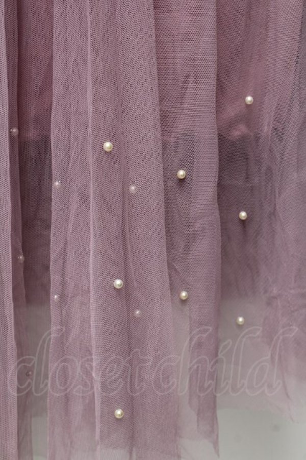 画像3: axes femme POETIQUE / パールデザインチュールスカート  ピンク S-26-01-21-045-AX-BL-AS-ZS (3)