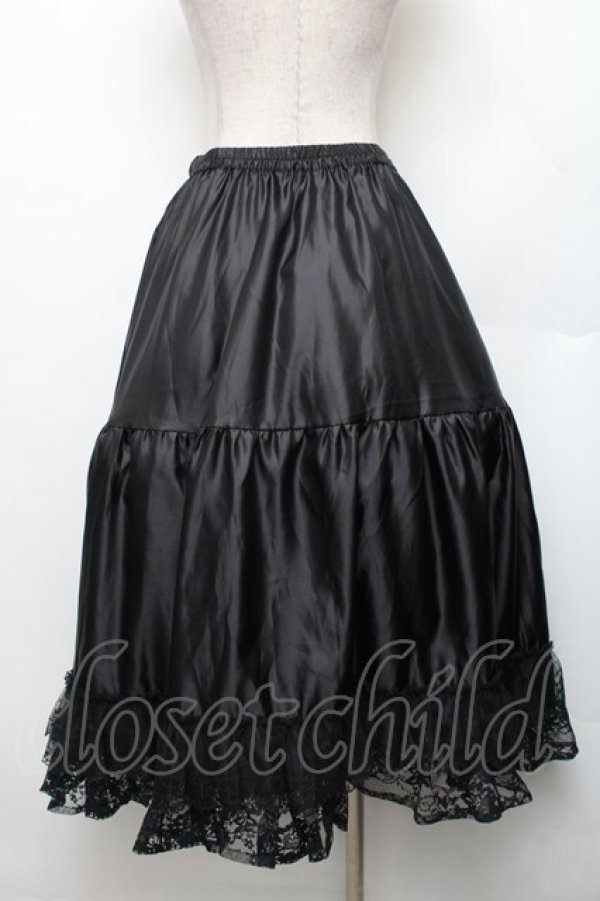 画像2: Chalmiere / クロスレースペチスカート  黒 S-26-01-21-054-0-SK-AS-ZS (2)