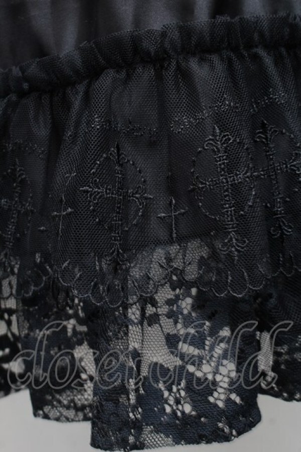 画像3: Chalmiere / クロスレースペチスカート  黒 S-26-01-21-054-0-SK-AS-ZS (3)