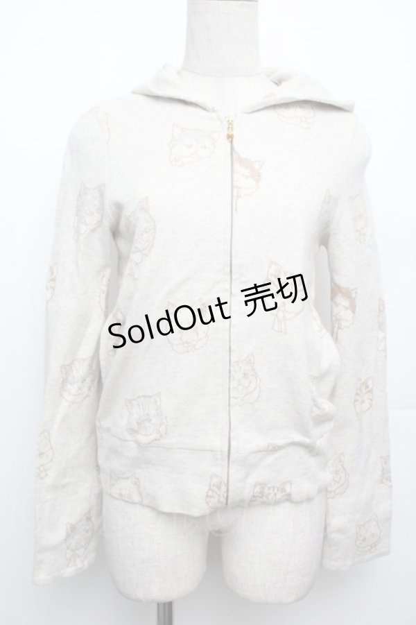 画像1: Franche Lippee / ぶすねこパーカー  グレー S-26-01-21-010-LO-TO-AS-ZS (1)