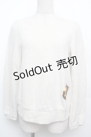 画像: Franche Lippee / ねこワッペントップス  オフ S-26-01-21-011-LO-TO-AS-ZS