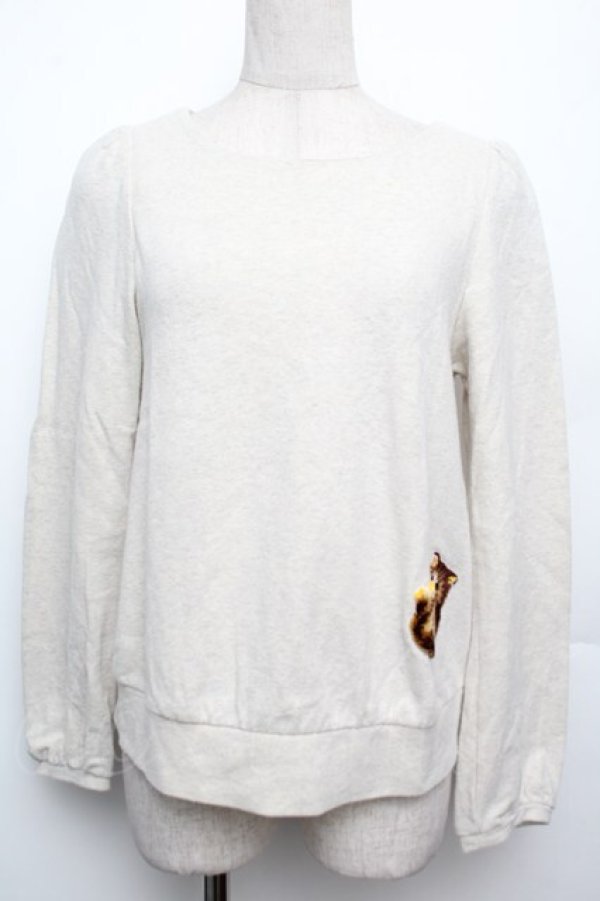 画像1: Franche Lippee / ねこワッペントップス  オフ S-26-01-21-011-LO-TO-AS-ZS (1)