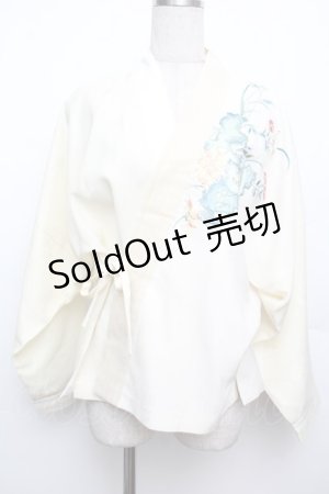 画像: 中国ロリータ / 刺繍羽織りカーディガン  キナリ S-26-01-21-013-LO-TO-HR-ZS