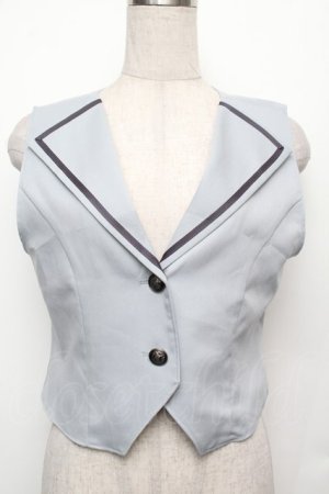 画像: axes femme / クラシックショートベスト F グレー S-26-01-21-014-AX-TO-TE-ZS