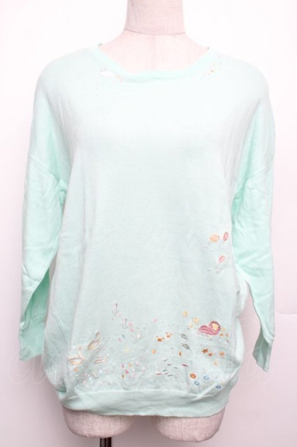 画像1: Franche Lippee / 刺繍ニット  グリーン S-26-01-21-015-LO-TO-AS-ZS (1)