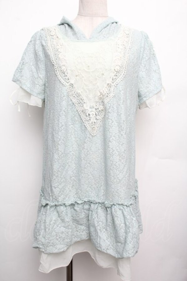 画像1: axes femme / レースワンピース  グリーン S-26-01-21-016-AX-OP-AS-ZS (1)