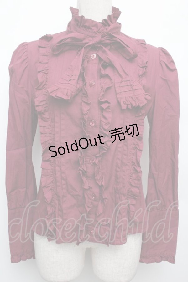 画像1: ALICE and the PIRATES / プリンスコンラッドブラウス  ワイン S-26-01-21-018-PA-BL-AS-ZS (1)