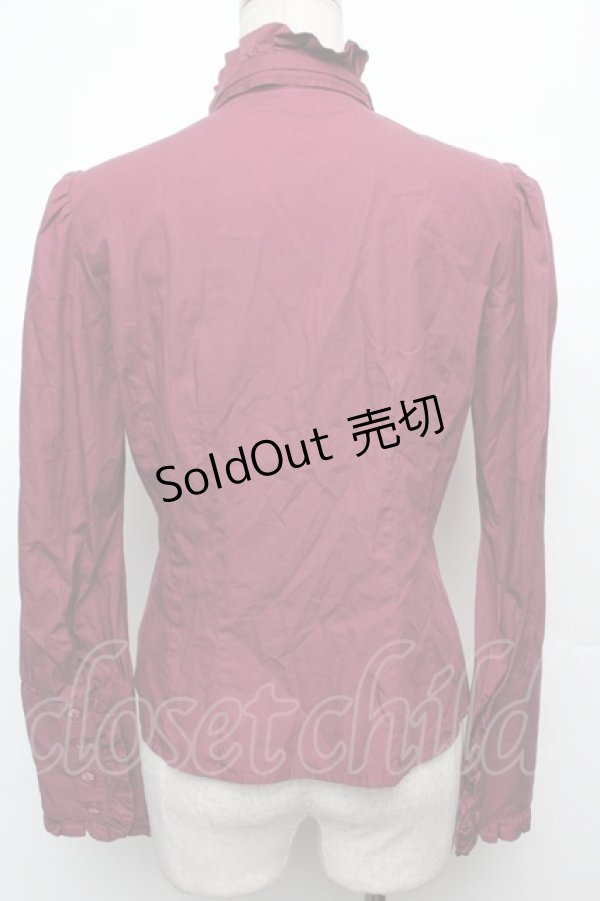 画像2: ALICE and the PIRATES / プリンスコンラッドブラウス  ワイン S-26-01-21-018-PA-BL-AS-ZS (2)