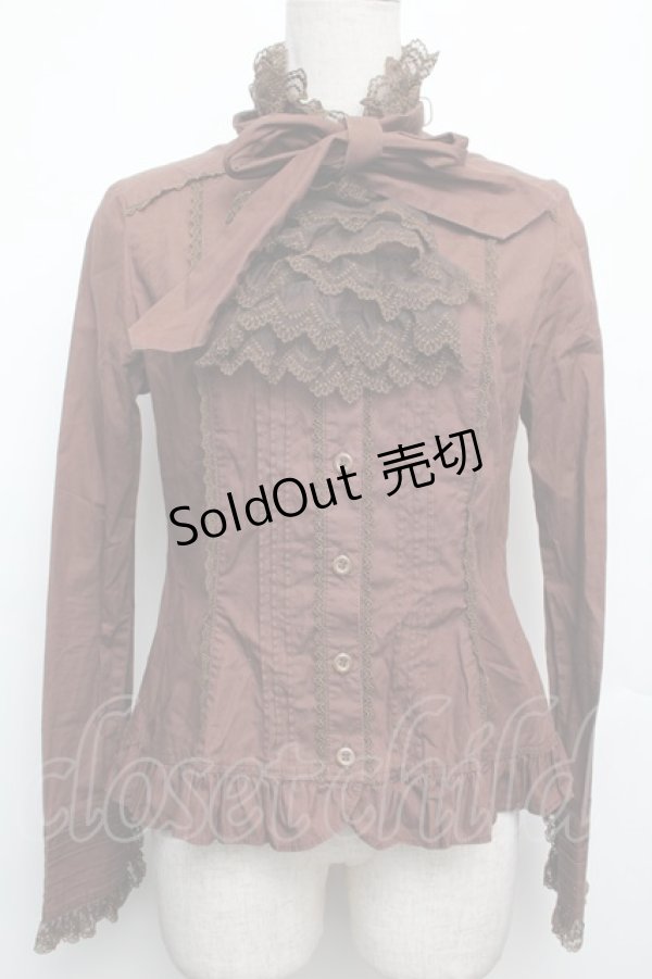 画像1: Angelic Pretty / ロイヤルクィーンブラウス  ブラウン S-26-01-21-019-AP-BL-AS-ZS (1)