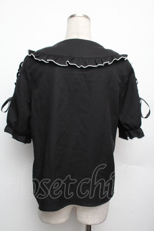 画像2: MA*RS / 袖スピンドル丸襟ブラウス  黒 S-26-01-21-020-EL-BL-AS-ZS (2)