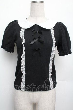 画像: Ank Rouge / リブカットソー  黒 S-26-01-21-022-CA-TO-AS-ZS