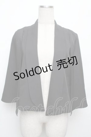 画像: axes femme / ケープ風スリット袖ジャケット F 黒 S-26-01-21-027-AX-JA-TE-ZS