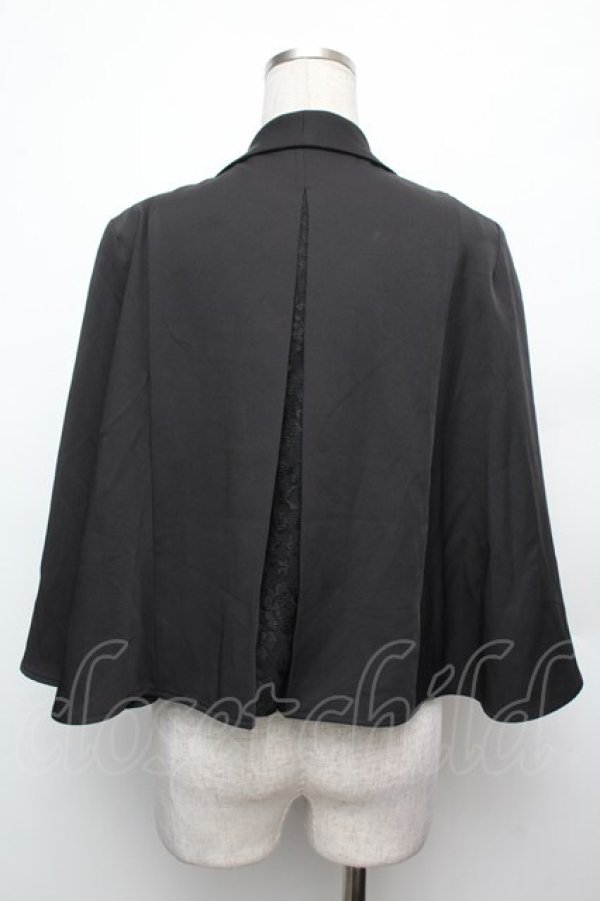 画像3: axes femme / ケープ風スリット袖ジャケット F 黒 S-26-01-21-027-AX-JA-TE-ZS (3)