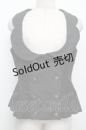 画像: ALICE and the PIRATES / /プリーツベスト  黒 S-26-01-21-028-PA-TO-AS-ZS