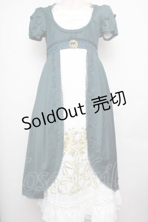 画像: Surfacespell / The Nightingale and the Rose 刺繍エンパイアウエストロングワンピース M グリーン S-26-01-21-032-LO-OP-HR-ZS