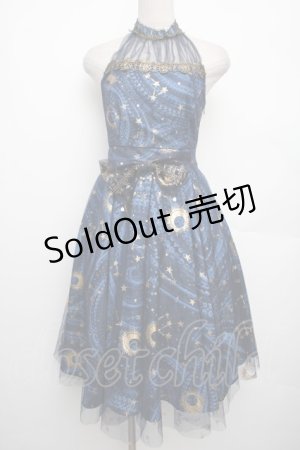 画像: Lalaers（海外ロリータブランド） / The Starry Night ジャンパースカート  ネイビー S-26-01-21-033-LO-OP-HR-ZS