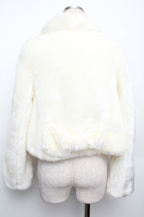 画像2: Angelic Pretty / Fancy Ribbonファージャケット  白 S-26-01-21-038-AP-CO-AS-ZS (2)