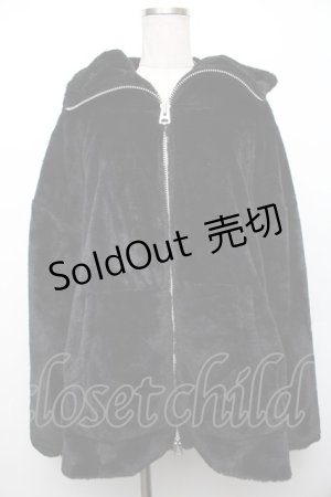 画像: CIVARIZE / ボリュームファーブルゾンパーカー  黒 S-26-01-21-040-GO-CO-AS-ZS