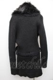 画像2: CIVARIZE / ファー付き接結ニットガウンカーディガン  黒 S-26-01-21-041-GO-TO-AS-ZS (2)