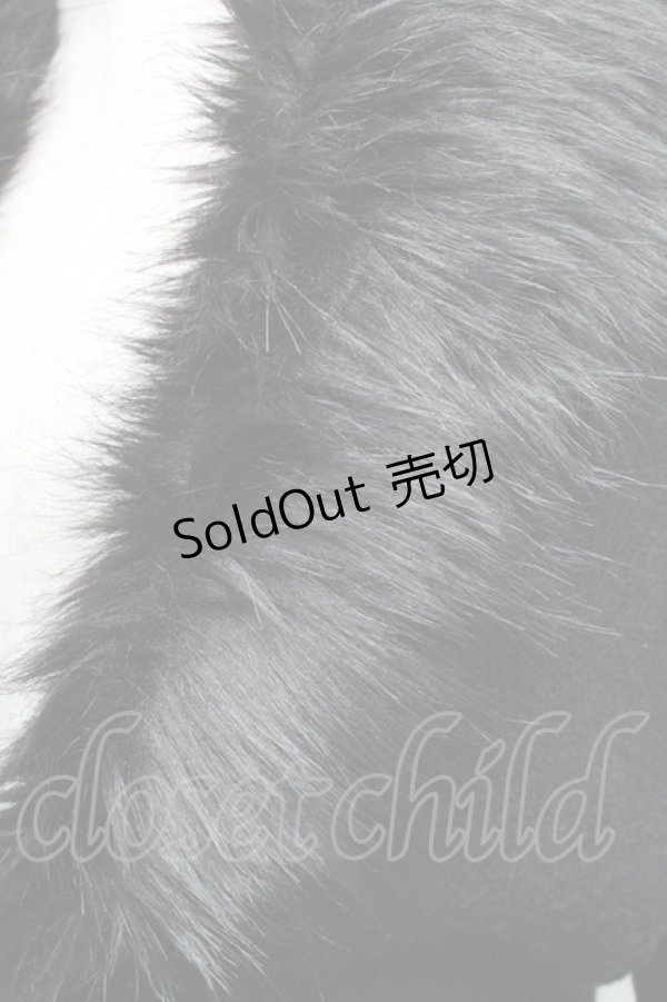 画像3: CIVARIZE / ファー付き接結ニットガウンカーディガン  黒 S-26-01-21-041-GO-TO-AS-ZS (3)