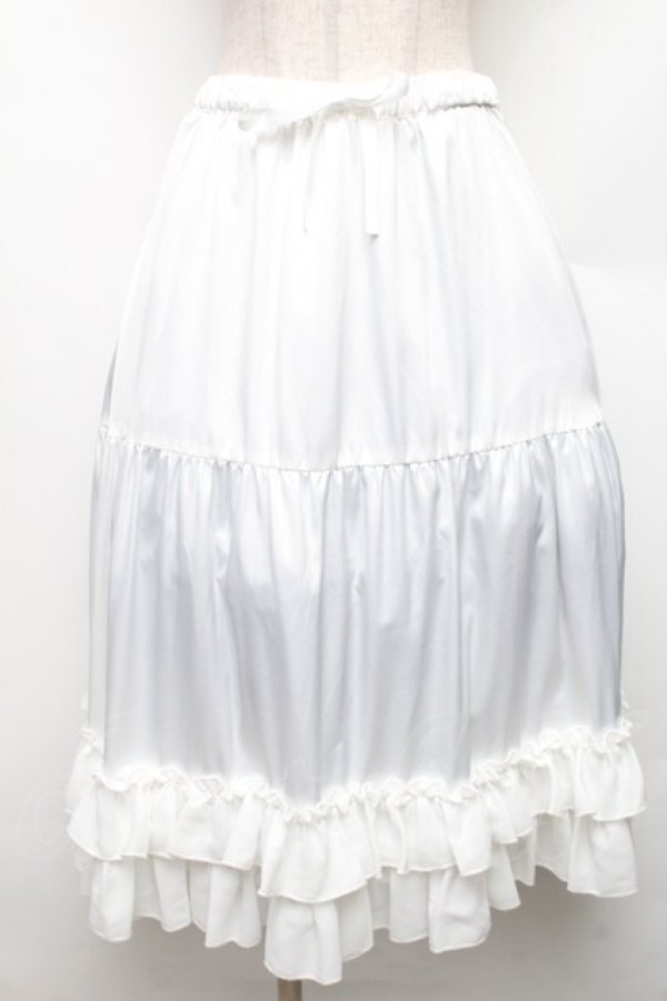 画像1: axes femme kawaii / ミディフリルペチスカート  白 S-26-01-21-042-AX-SK-AS-ZS (1)