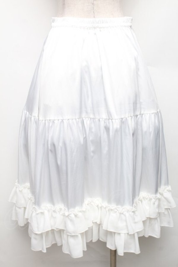 画像2: axes femme kawaii / ミディフリルペチスカート  白 S-26-01-21-042-AX-SK-AS-ZS (2)