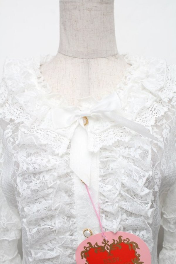 画像3: BABY,THE STARS SHINE BRIGHT / Princess Lacy Bouquetブラウス  白 S-26-01-23-003-BA-TO-HR-ZS (3)