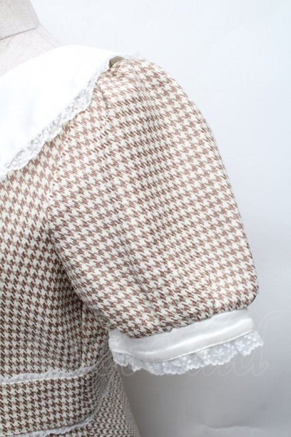 画像4: evelyn / チェックワンピース  ブラウン S-26-01-23-027-LO-OP-AS-ZT617 (4)