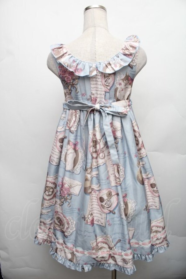 画像2: Frozen memory / Lazy afternoonジャンパースカート S サックス S-26-01-23-028-LO-OP-SA-ZT148 (2)