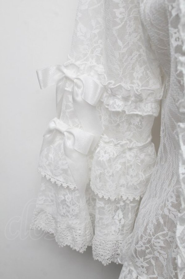 画像4: BABY,THE STARS SHINE BRIGHT / Princess Lacy Bouquetブラウス  白 S-26-01-23-003-BA-TO-HR-ZS (4)
