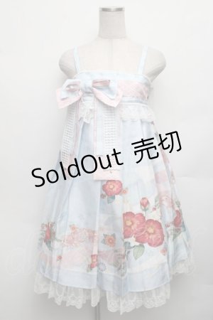 画像: Nyanya / 山茶歌謠ハイウエストショート丈ジャンパースカート S 浅葱 S-26-01-23-030-EL-OP-SA-ZT147