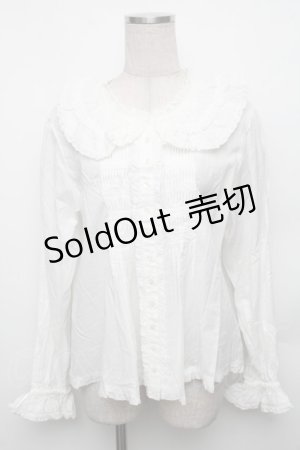 画像: PINK HOUSE / リボンブローチ付きローンブラウス  白 S-26-01-23-004-LO-BL-HR-ZS