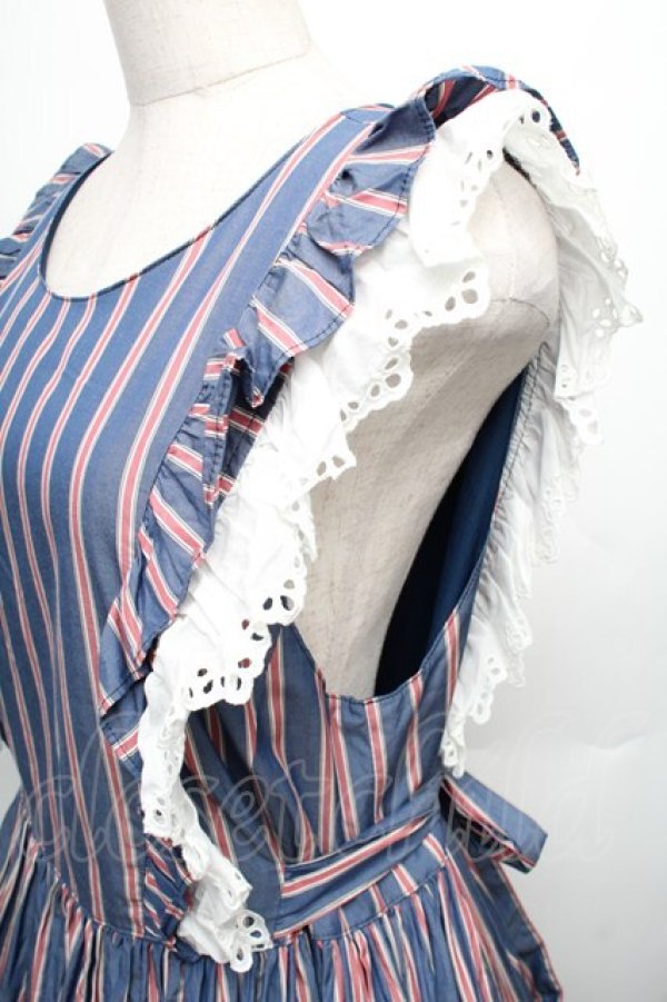 画像3: Perla nell' ostrica / ストライプキャミワンピース  ブルーｘレッド S-26-01-23-033-EL-OP-HR-ZT033 (3)