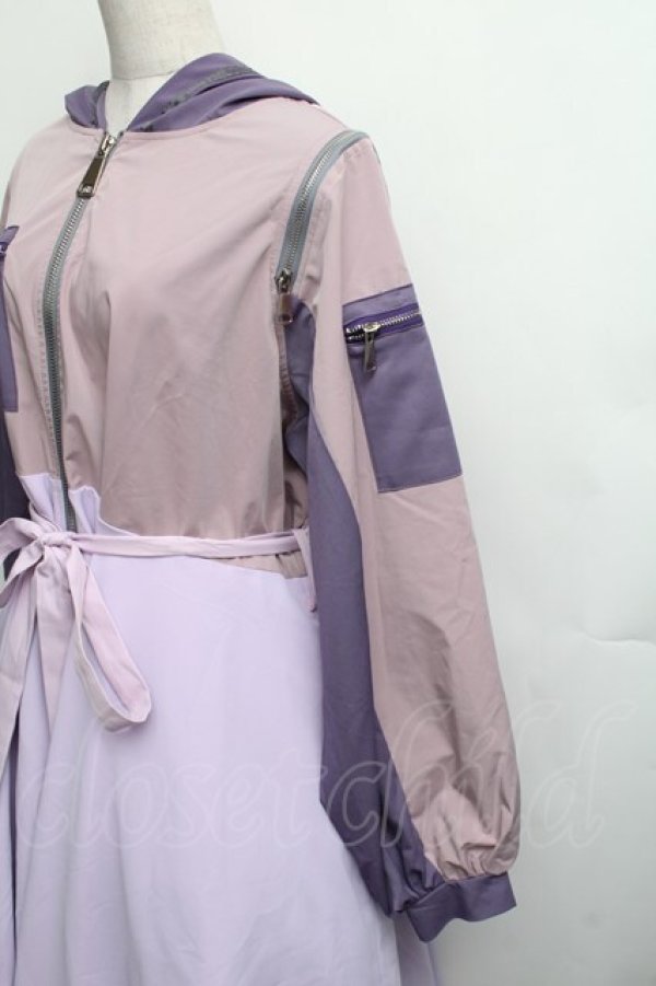 画像3: Favorite / シフォンレイヤードのオフショルダーパステルMA-1  ラベンダーｘピンク S-26-01-23-041-LO-JA-HR-ZT598 (3)