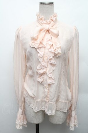 画像: ALICE and the PIRATES / ストライプフリルブラウス  オフ S-26-01-23-007-PA-TO-AS-ZS