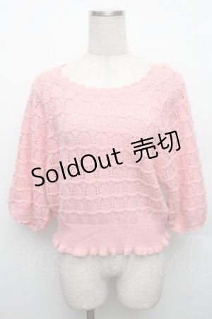 画像: LIZ LISA / 透かしニット  ピンク S-26-01-23-009-LO-TO-AS-ZS