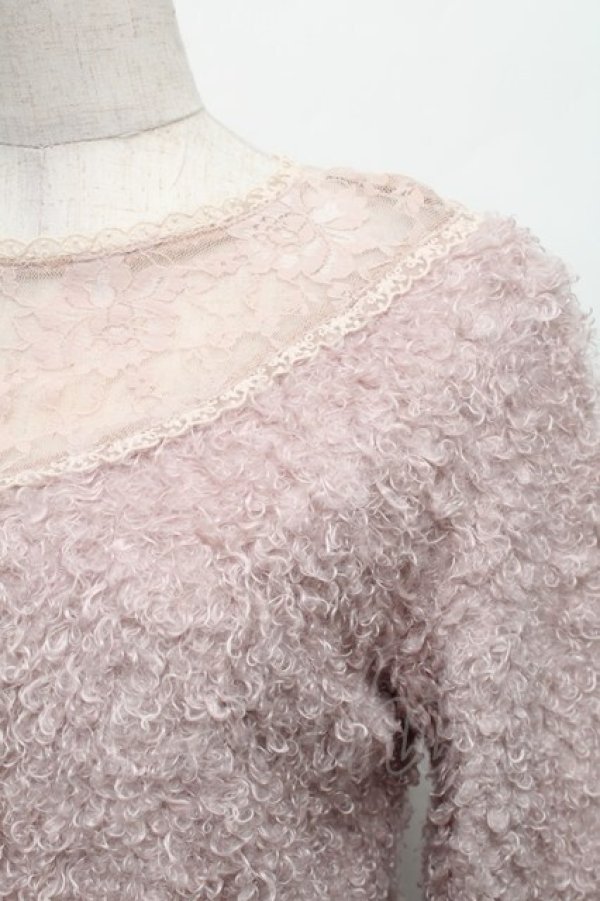 画像3: evelyn / ボアニット  ピンク S-26-01-23-010-LO-TO-AS-ZT0201S (3)