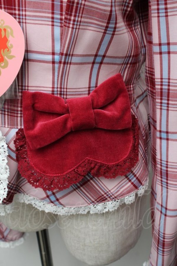 画像4: BABY,THE STARS SHINE BRIGHT / Mary Stuartタータンチェックジャケット  ピンク S-26-01-23-011-BA-JA-AS-ZS (4)