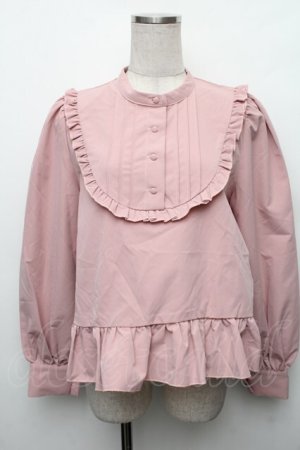 画像: FLC / 皆方由衣コラボペプラムブラウス  ピンク S-26-01-23-012-LO-BL-AS-ZS